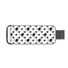 Sketchy Style Black Birds Motif Pattern Portable Usb Flash (two Sides) by dflcprintsclothing