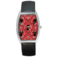 Cat Pattern Barrel Style Metal Watch by NerdySparkleGoth