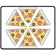Pizza-slice-food-italian Fleece Blanket (medium) 