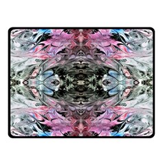 Abstract Waves-mixed Media Double Sided Fleece Blanket (small) 