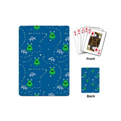 Funny Aliens With Spaceships Playing Cards Single Design (mini) by SychEva