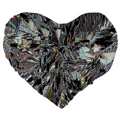 Teeth Grinder Large 19  Premium Flano Heart Shape Cushions by MRNStudios
