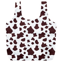 Brown Cow Spots Pattern, Animal Fur Print Full Print Recycle Bag (xxl)