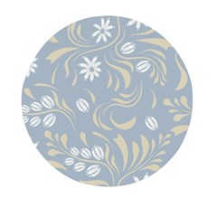 Folk Flowers Pattern Floral Surface Design Seamless Pattern Mini Round Pill Box by Eskimos