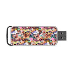 Retro Color Portable Usb Flash (two Sides)
