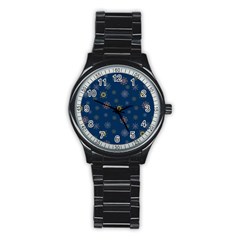 Magic Snowflakes Stainless Steel Round Watch by SychEva