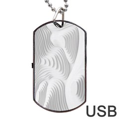 Illusion Waves Dog Tag Usb Flash (one Side)