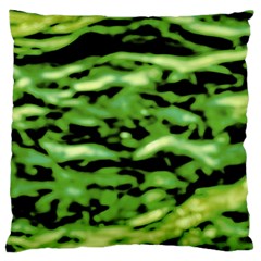 Green  Waves Abstract Series No11 Standard Flano Cushion Case (two Sides) by DimitriosArt