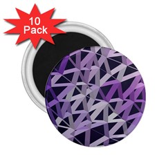 3d Lovely Geo Lines  Iv 2 25  Magnets (10 Pack)  by Uniqued