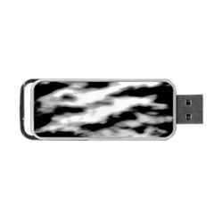Black Waves Abstract Series No 2 Portable Usb Flash (one Side) by DimitriosArt