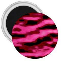 Pink  Waves Flow Series 3 3  Magnets by DimitriosArt