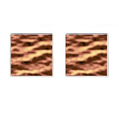 Gold Waves Flow Series 2 Cufflinks (square) by DimitriosArt