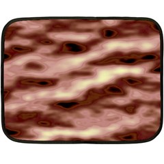 Pink  Waves Flow Series 7 Double Sided Fleece Blanket (mini)  by DimitriosArt
