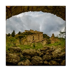 Ancient Mystras Landscape, Peloponnese, Greece Tile Coaster