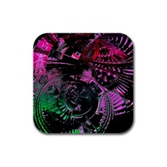Doppler Ultrasound Rubber Square Coaster (4 Pack) by MRNStudios