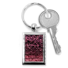 Pink  Waves Flow Series 11 Key Chain (rectangle) by DimitriosArt