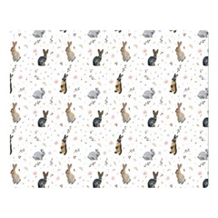 Cute Rabbit Double Sided Flano Blanket (large)  by SychEva