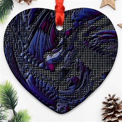 Braille Flow Heart Ornament (two Sides) by MRNStudios