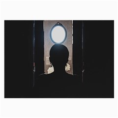 Woman Watching Window High Contrast Scene 2 Large Glasses Cloth (2 Sides) by dflcprintsclothing