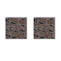 Brown And Black Abstract Vivid Texture Cufflinks (square) by dflcprintsclothing