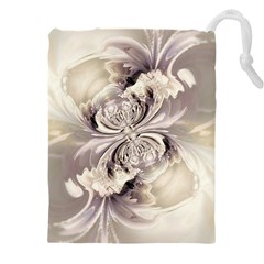 Fractal Feathers Drawstring Pouch (4xl) by MRNStudios
