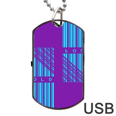Fold At Home Folding Dog Tag Usb Flash (one Side)