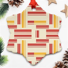Abstract Pattern Geometric Backgrounds   Snowflake Ornament (two Sides) by Eskimos