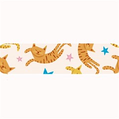 Cute Cats Seamless Pattern With Stars Funny Drawing Kittens Large Bar Mats by Jancukart