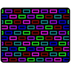 Colourful Bricks Pattern Colour Fleece Blanket (medium)  by Jancukart