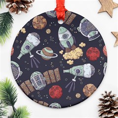Hand-drawn-pattern-space-elements-collection Ornament (round) by Jancukart
