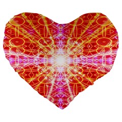 Bursting Energy Large 19  Premium Heart Shape Cushions by Thespacecampers