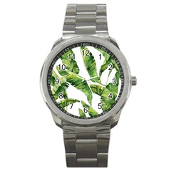 Sheets Tropical Plant Palm Summer Exotic Sport Metal Watch