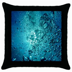 Bubbles Water Bub Throw Pillow Case (black)