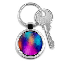 Triangles Polygon Color Key Chain (round)