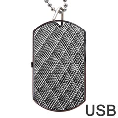 Grid Wire Mesh Stainless Rods Metal Dog Tag Usb Flash (two Sides) by artworkshop
