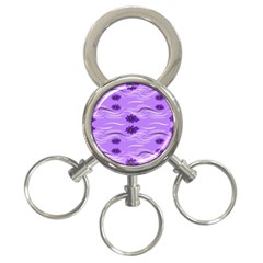 Folk Flowers Print Floral Pattern Ethnic Art 3-ring Key Chain by Eskimos