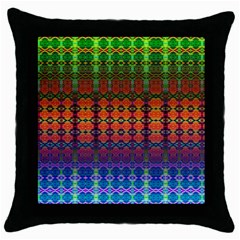 Fractaled Pixels Throw Pillow Case (black)