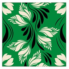 Folk Flowers Print Floral Pattern Ethnic Art Square Satin Scarf (36  X 36 ) by Eskimos