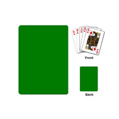 Green Playing Cards Single Design (mini) by nate14shop