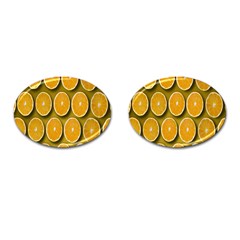 Oranges Slices  Pattern Cufflinks (oval)