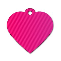 Pattern-pink Dog Tag Heart (one Side)
