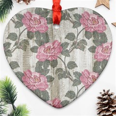 Roses,paint Heart Ornament (two Sides)