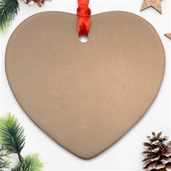 Background-mocca Heart Ornament (two Sides)