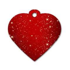 Background-star-red Dog Tag Heart (two Sides)