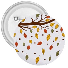 Autumn Isolated Blade Branch 3  Buttons