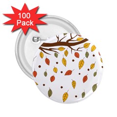 Autumn Isolated Blade Branch 2 25  Buttons (100 Pack)  by Amaryn4rt