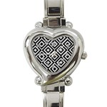 Background Pattern Geometric Heart Italian Charm Watch Front