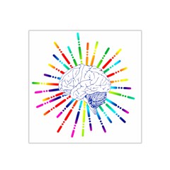 Brain Icon Star Biology Abstract Satin Bandana Scarf 22  X 22 