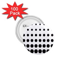 Halftone Pattern Dot Modern Retro Texture Circle 1 75  Buttons (100 Pack)  by artworkshop