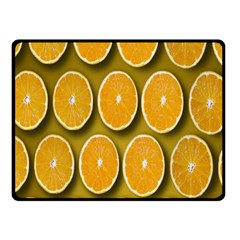 Orange Slices Cross Sections Pattern Fleece Blanket (small) by artworkshop